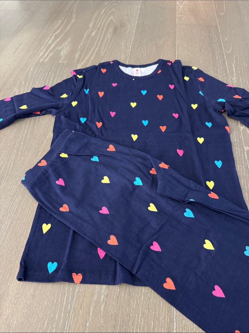 Men’s Navy Heart-Print Pajama Set - Multicolor Hearts